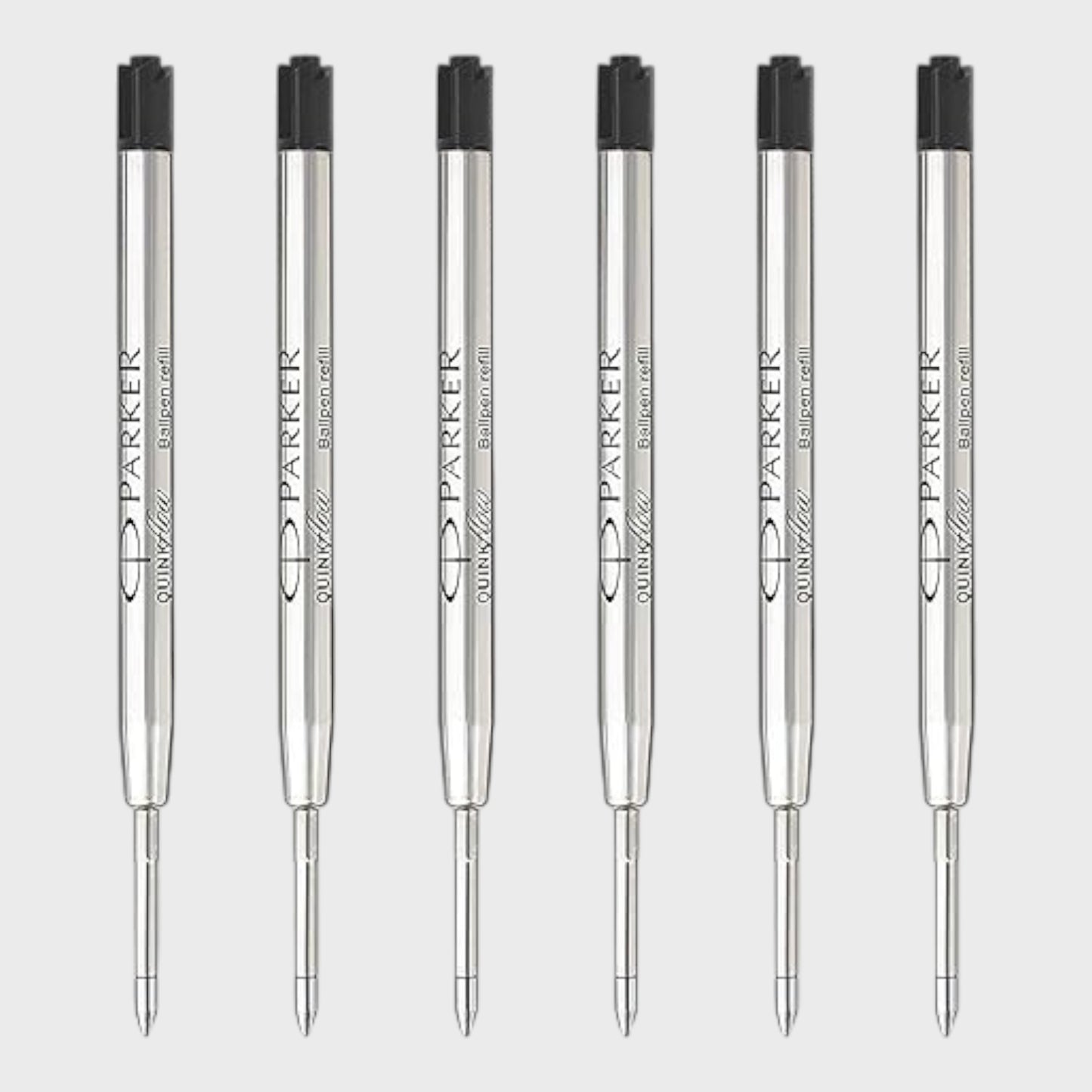 Parker Ballpoint Pen Refills - Black Quink Flow - 6 Pack