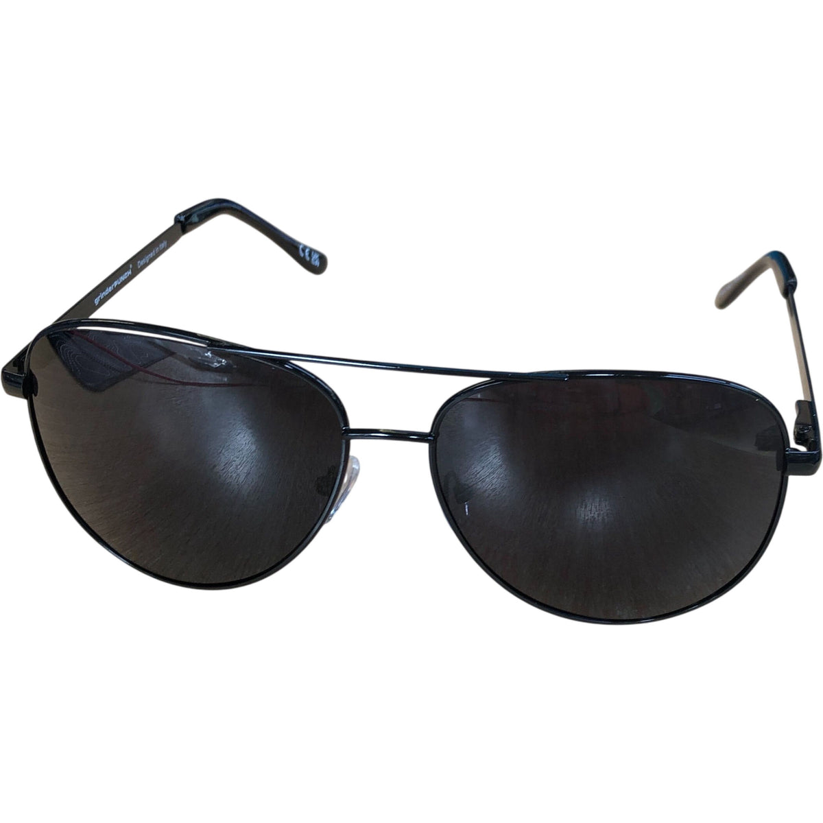 grinderPUNCH Polarised Sunglasses Black Oversized 148mm