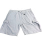 BORN RICH Cargo Shorts XL Men's Light Grey Cotton Blend Elastic Waist