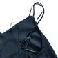 River Island Women's Black Camisole Top Size 12 Elegant V Neck Adjustable Straps