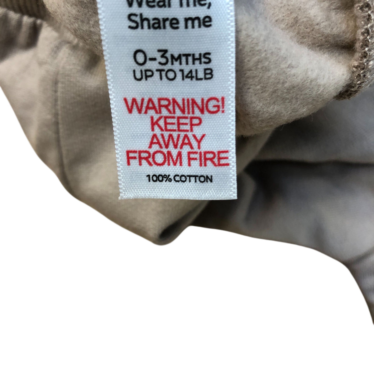 Branded Baby And Toddler Sweatshirt 0-3 Months Unisex Cotton Bow Detail Tan