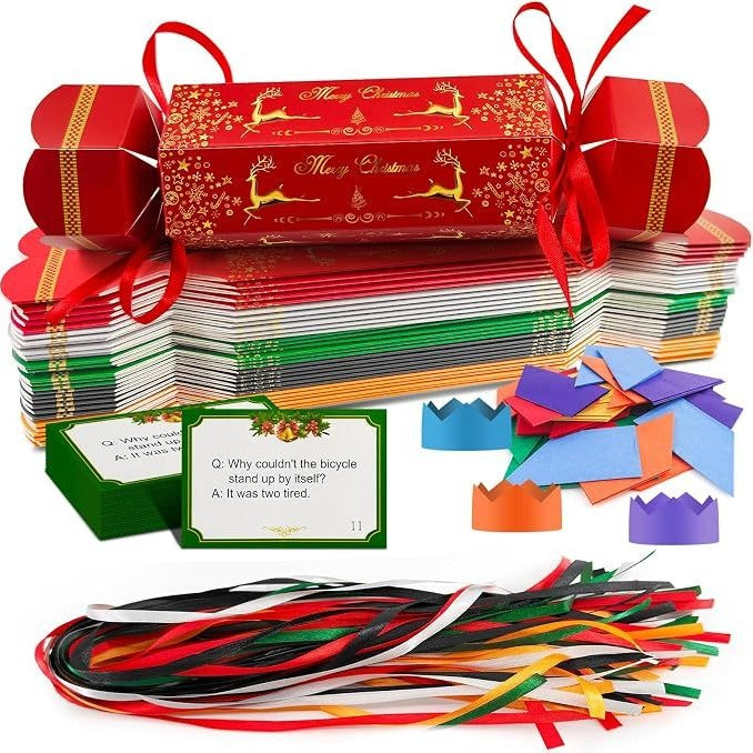 Make Your Own Christmas Crackers - With Gifts - Makes 14 Crackers