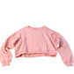 River Island Cropped Hoodie Women's Activewear Peach Colour Sweatshirt Medium