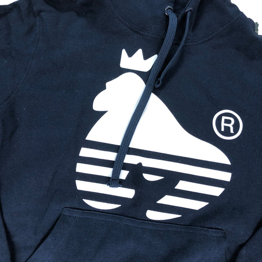 MONEY® Hoodie Size S Men's Navy Blue Cotton Long Sleeve Casual Sweatshirt