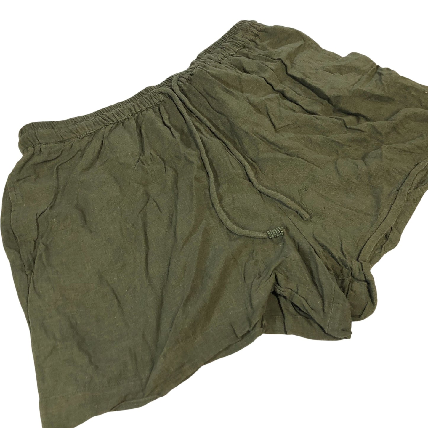 River Island Women's Olive Green Split Hem Shorts Lightweight Medium UK12-14