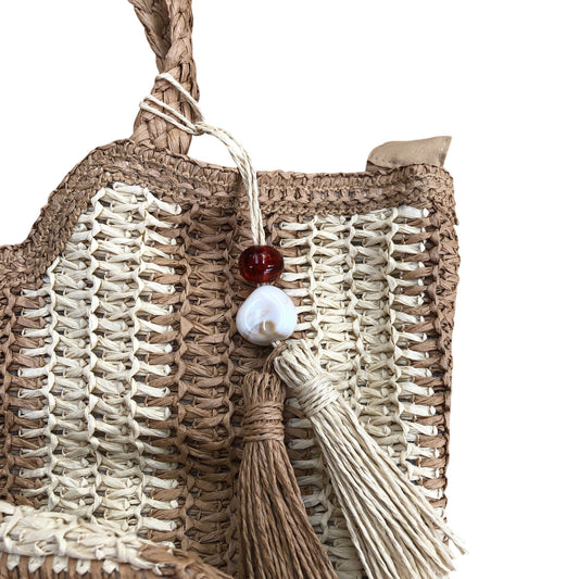 Large Straw Beach Bag Shoulder Tote