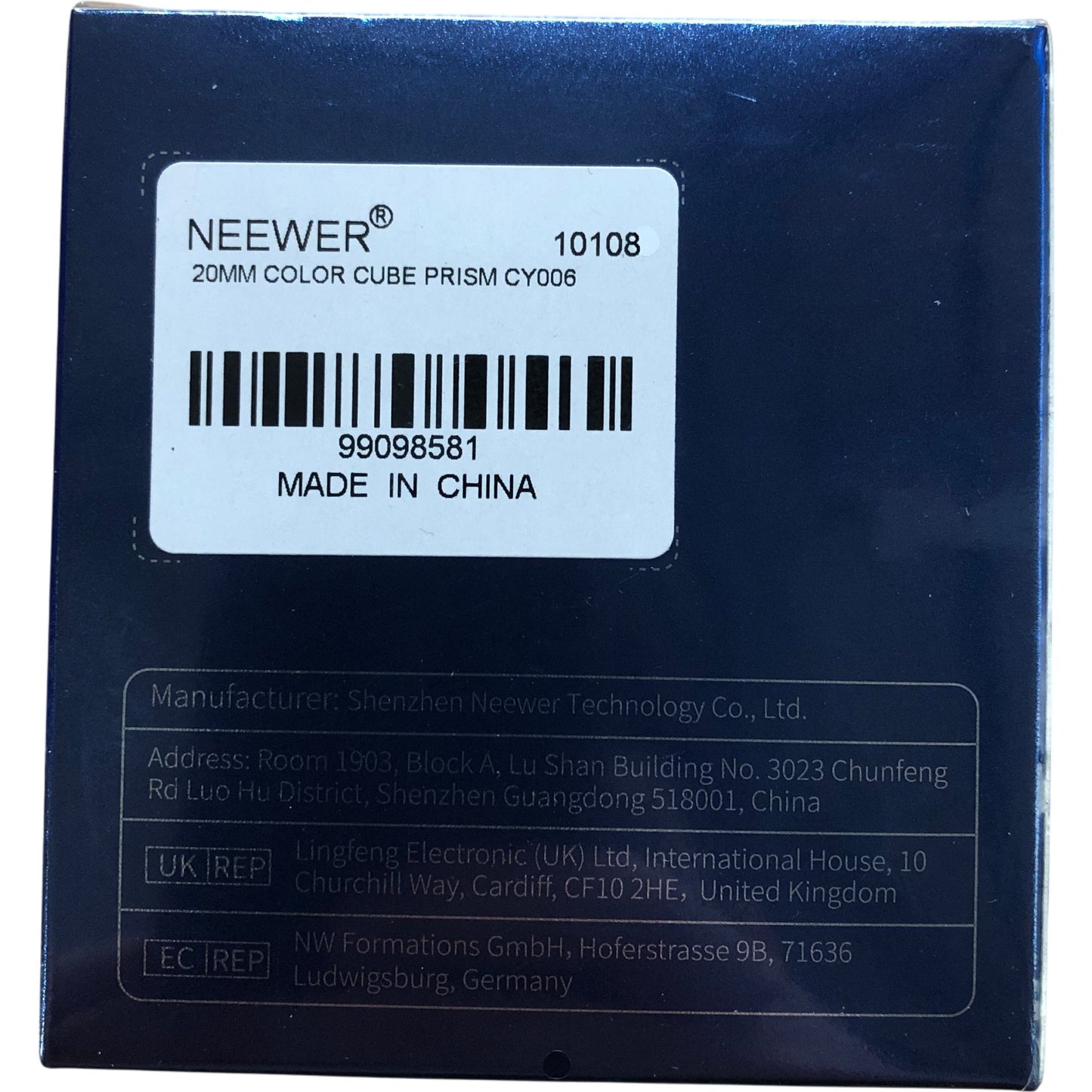 NEEWER 20mm Color Cube Prism CY006 Optical Crystal Photography Tool