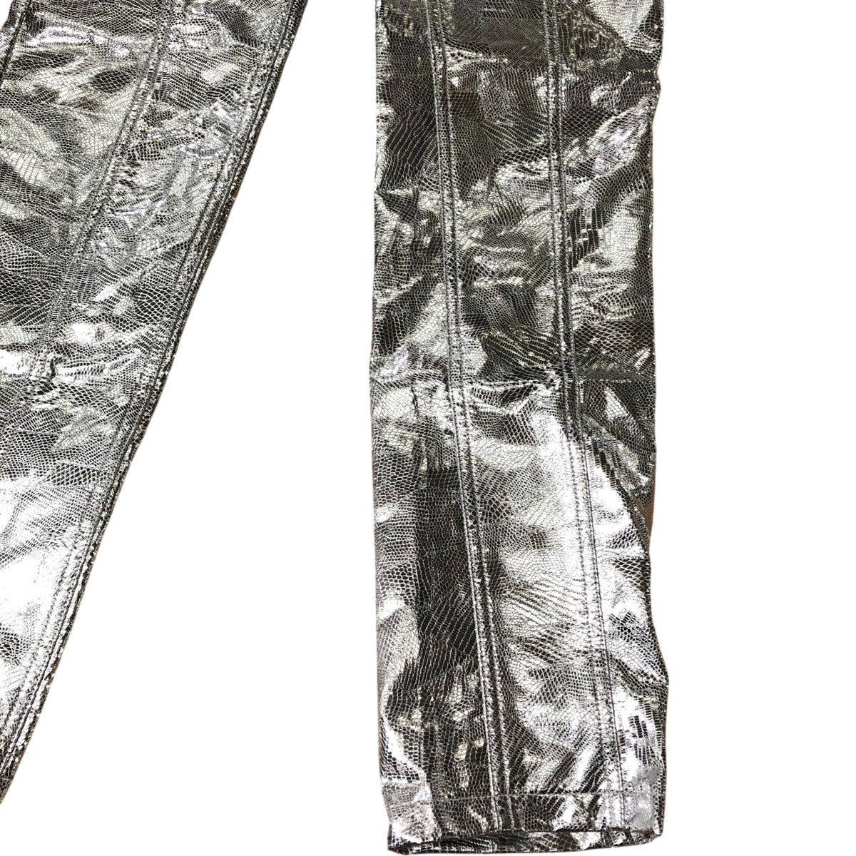 River Island Silver Faux Leather Snake Print Skinny Trousers