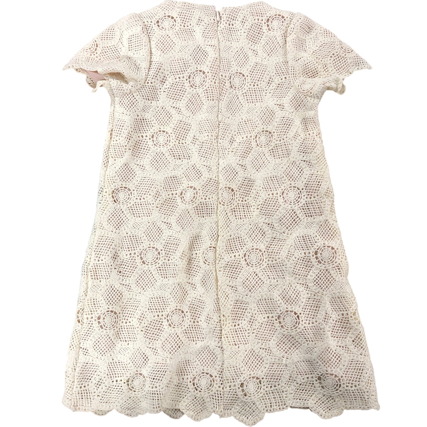River Island Mini Girls Dress Size 3-4 Years Short Sleeve Lace Pattern