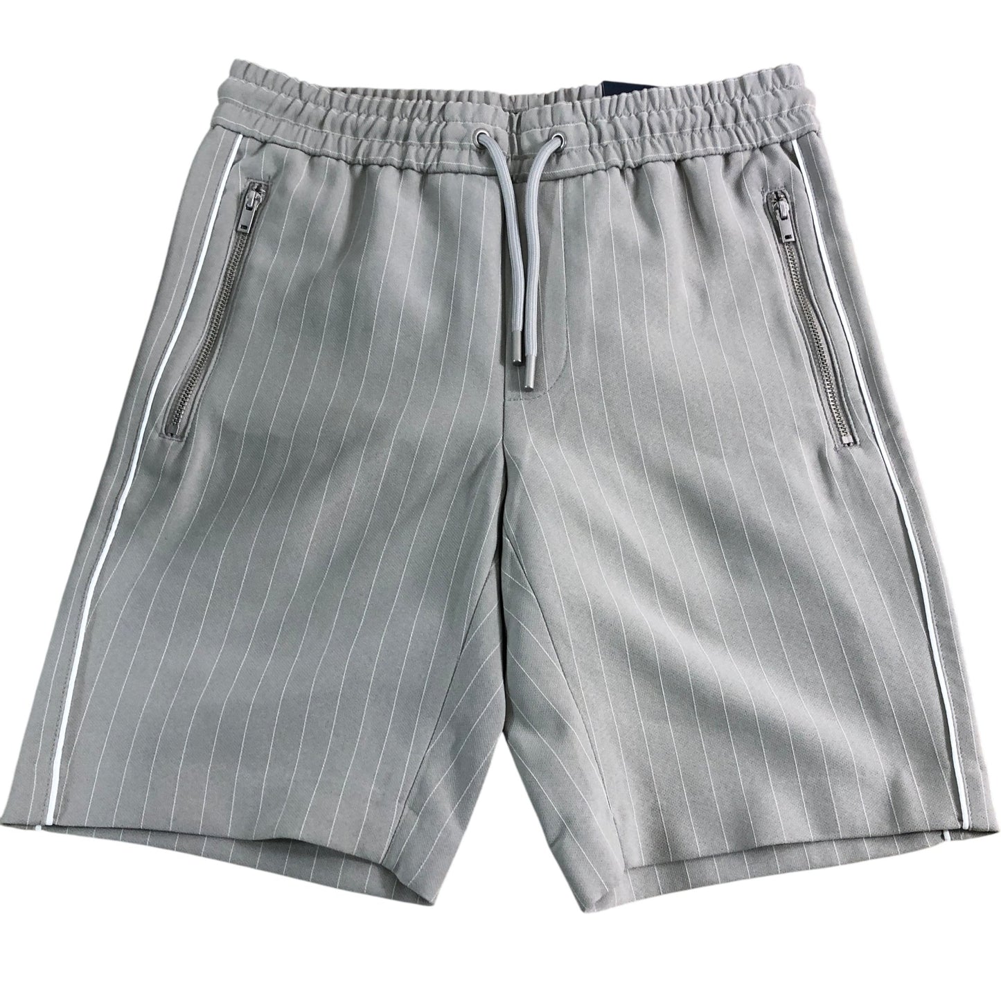 River Island Slim Fit Active Shorts XS Men's Grey Pinstripe Lightweight
