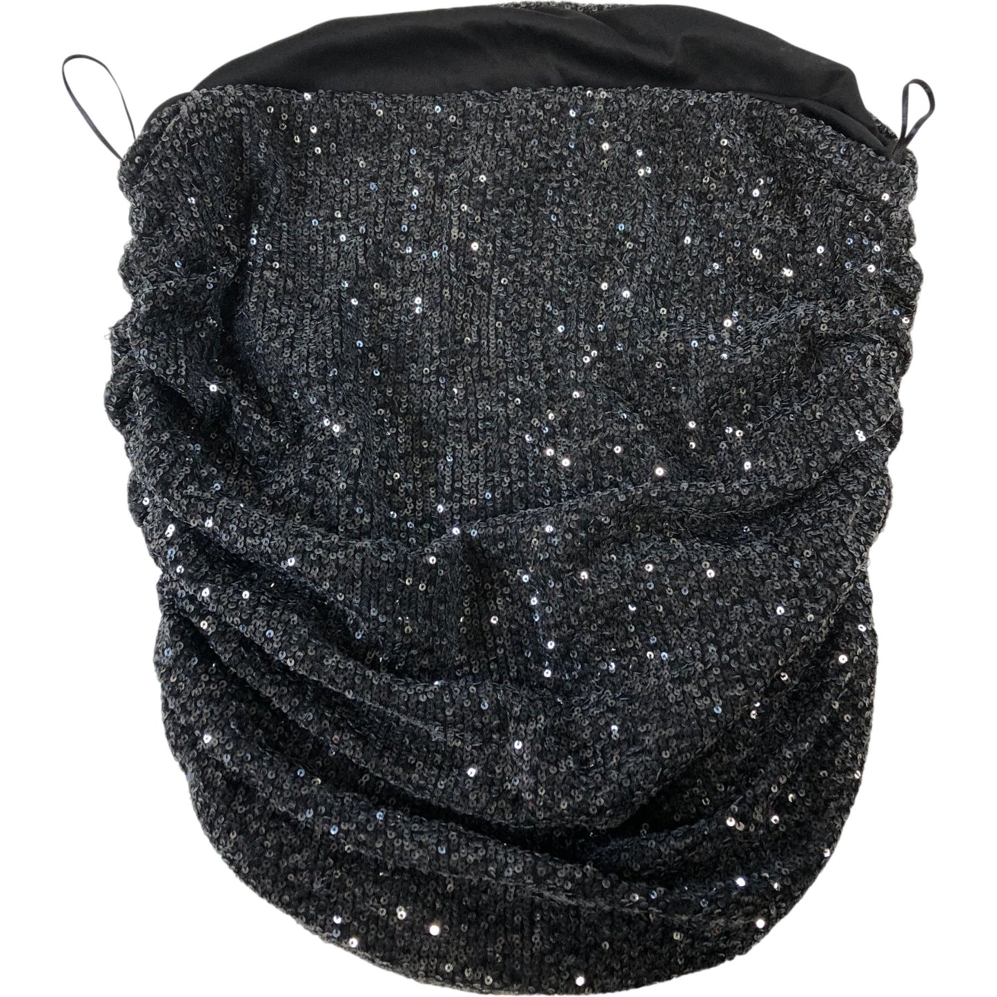 River Island UK16 Women's Sequin Wrap Top Black Shimmer Evening Wear