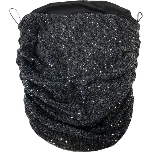 River Island UK16 Women's Sequin Wrap Top Black Shimmer Evening Wear