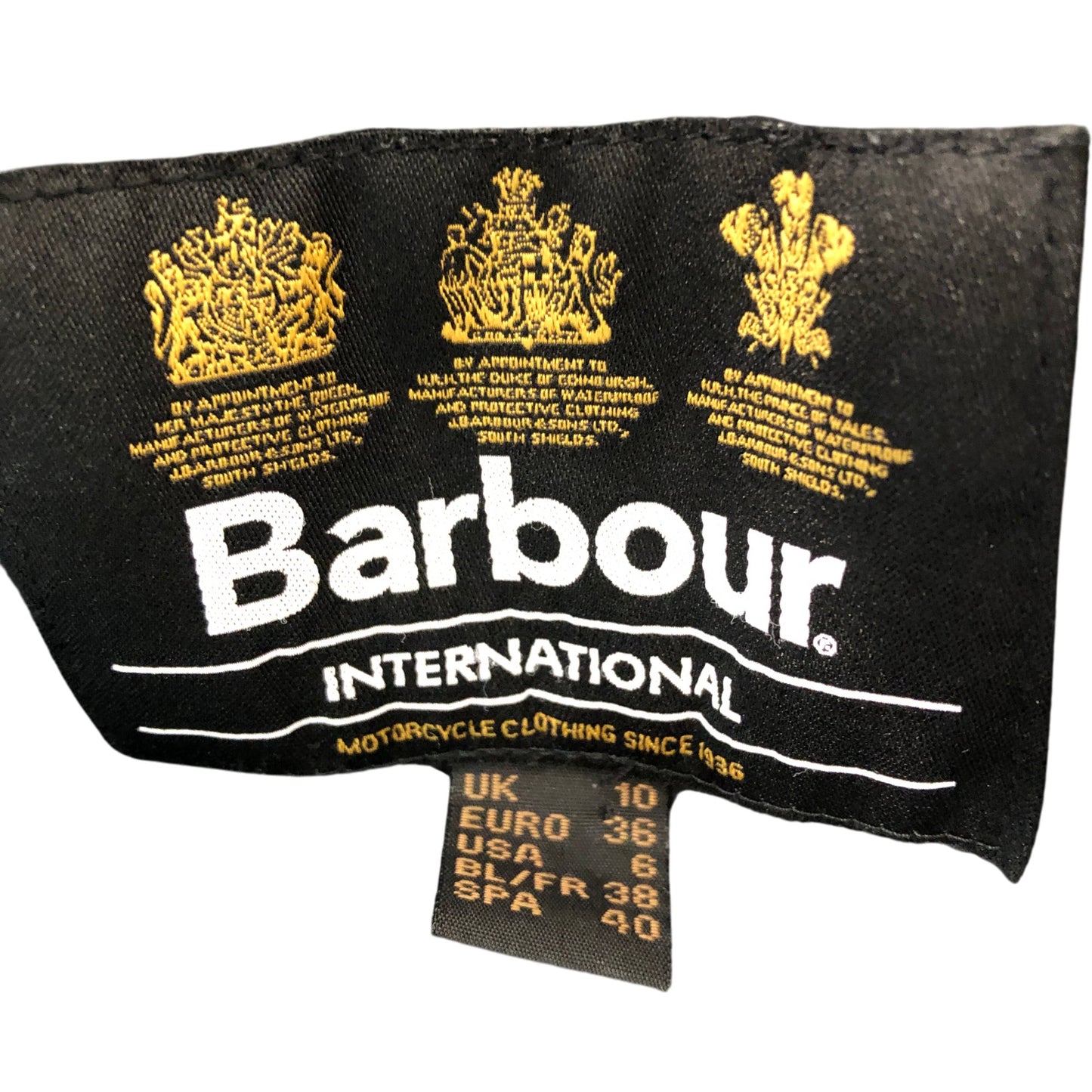 Barbour International Quilted Puffer Jacket UK10 Women's Black Hooded Outerwear