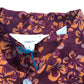 Autumn Floral Print Long Sleeve Shirt Classic Fit Deep Red Size S