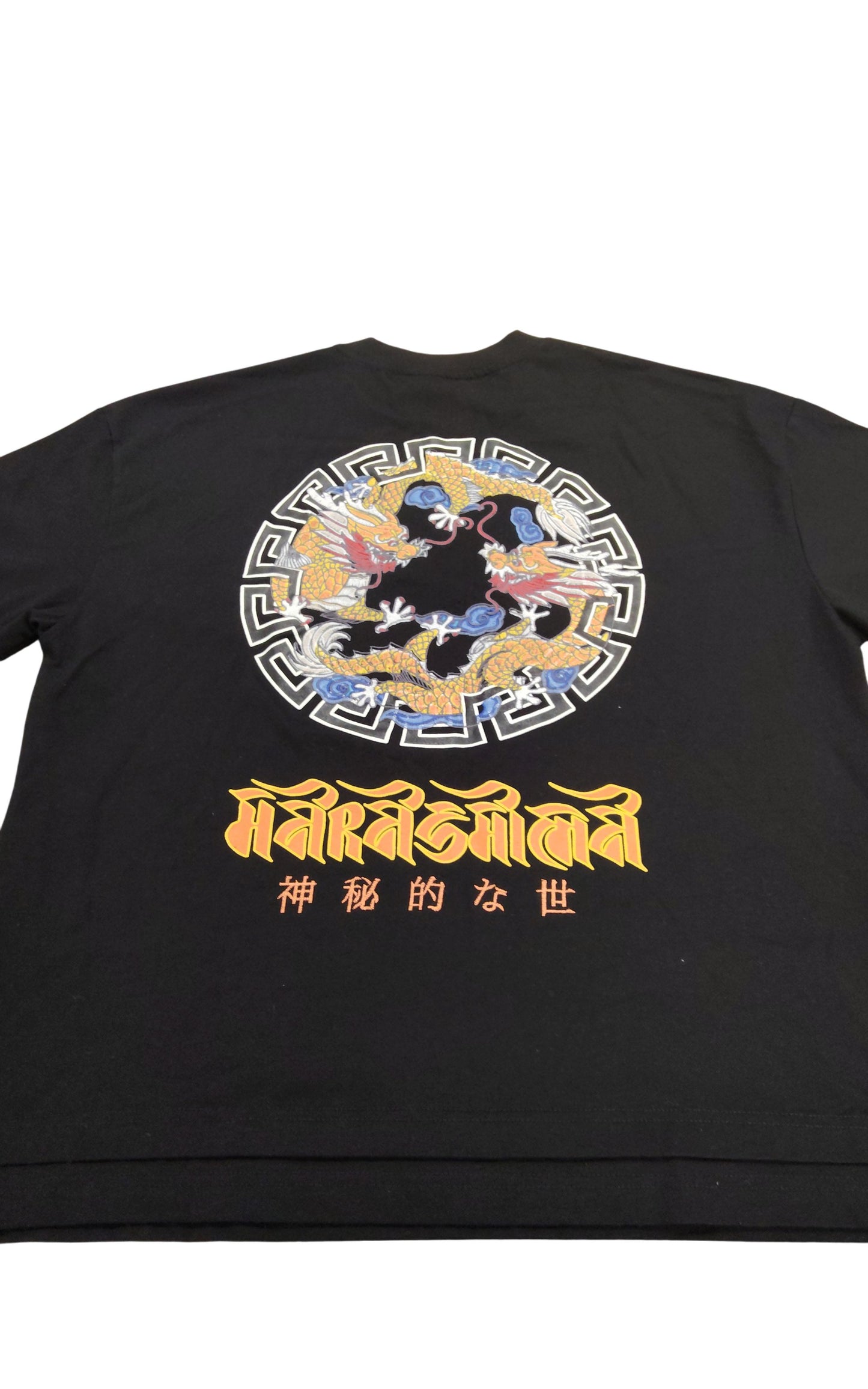 River Island Black Casual T-Shirt Size L Men's Graphic Print Unique Design