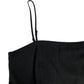 River Island UK12 Women's Black Camisole Top Adjustable Removeable Straps