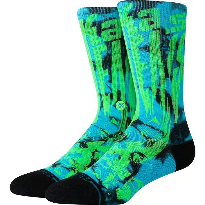 Stance Outkast Atliens Crew Socks Men's Large Black Green Blue UK 8.5-12.5