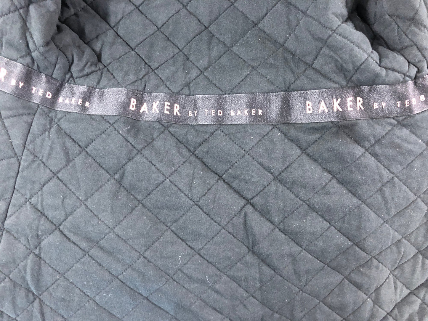 Baker By Ted Baker Girls Black Hooded Coat Size 8 Years Bow Detail