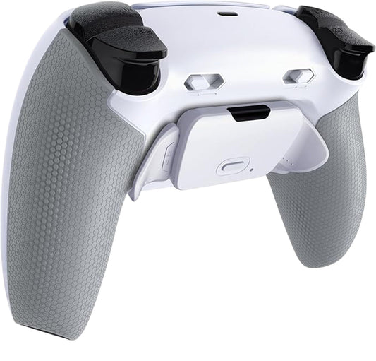 eXtremeRate RISE Plus MAX Back Paddles Kit with Clicky Trigger Stops White Grey