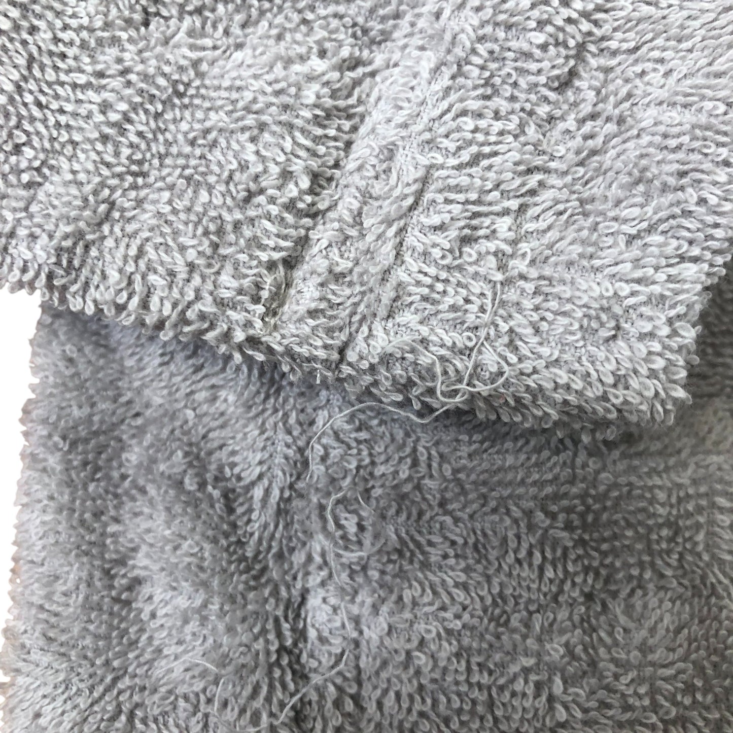The White Company Fluffy Robe Women's Soft Grey 100% Cotton Loungewear Size 14