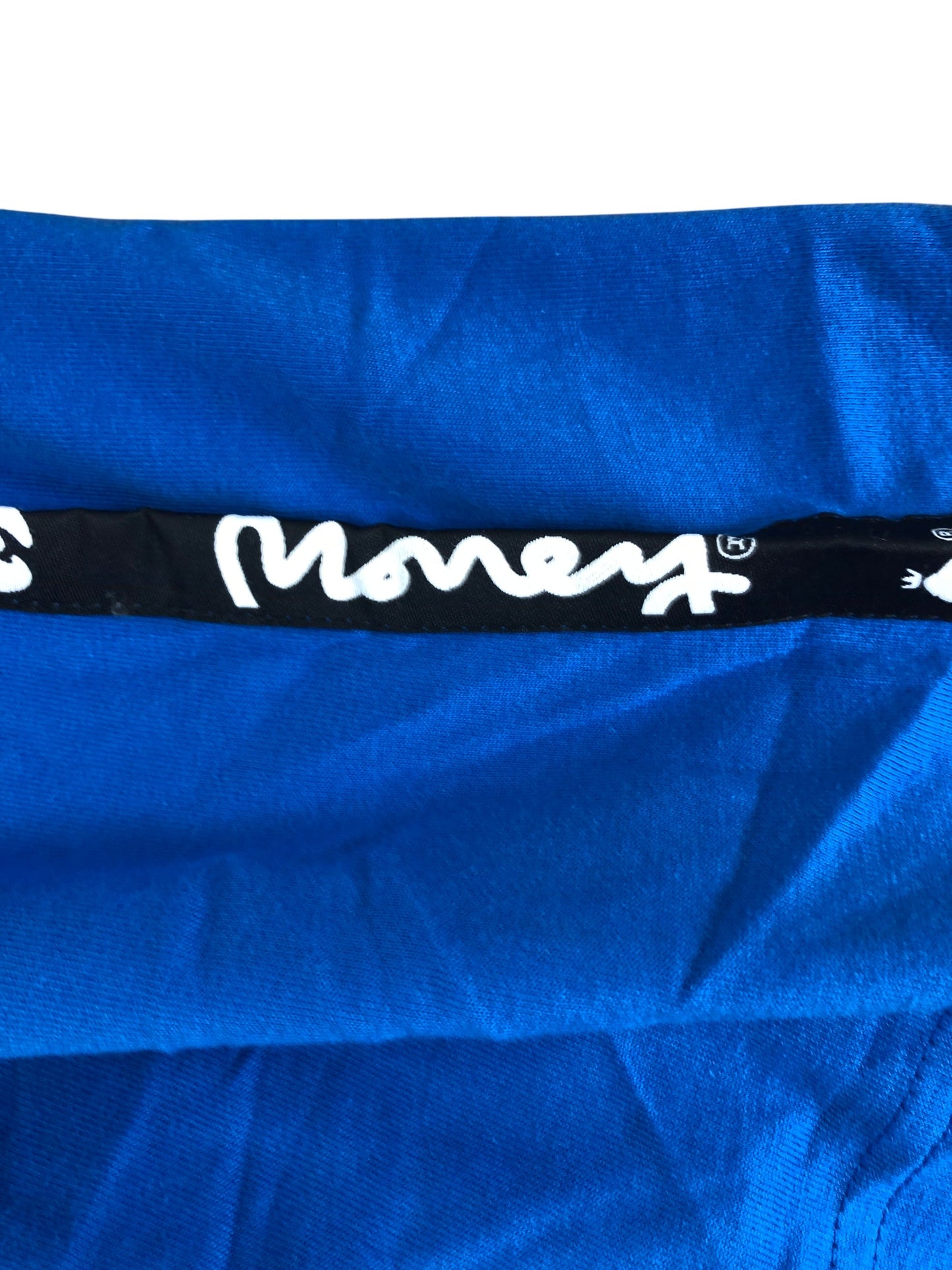 MONEY XL T-Shirt Men's Blue Cotton Casual Short Sleeve Graphic Tee