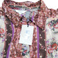 River Island Relaxed Shirt UK18 Women's Floral Pattern Long Sleeve Brown