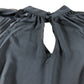 Branded Black Pleated Sleeve Top - Size 6