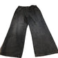 Wide Leg Jeans Women's Dark Grey Casual Denim UK14