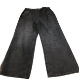 Wide Leg Jeans Women's Dark Grey Casual Denim UK14