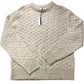 River Island Chunky Knit Sweater UK Medium Men's Cream Cable Design Wool Blend