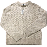 River Island Chunky Knit Sweater UK Medium Men's Cream Cable Design Wool Blend