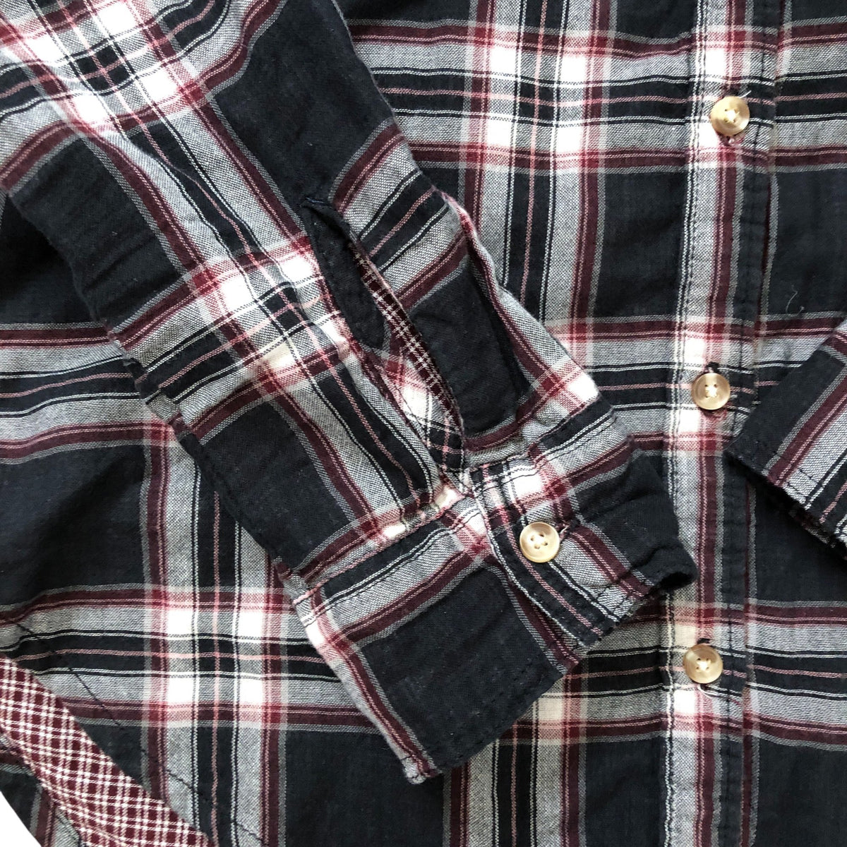 Checked Flannel Shirt XS Women's Long Sleeve Button Up Top