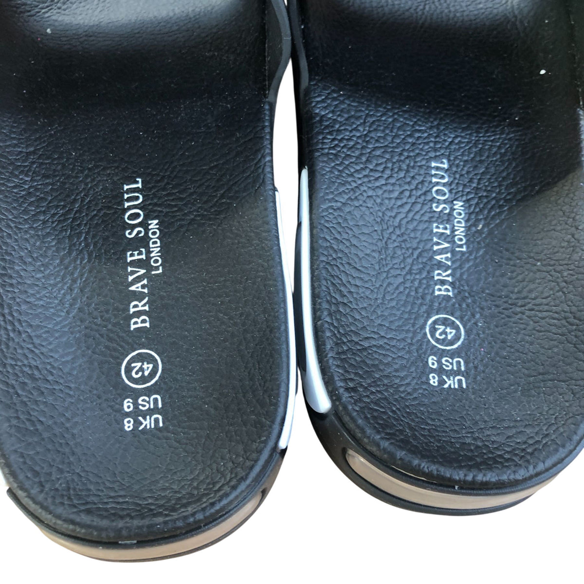 Brave Soul Black Slide Sandals Casual Size 8