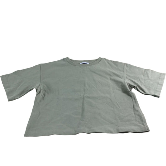 Short Sleeve Cropped T-Shirt Casual Style Cotton Green 6-7 Years