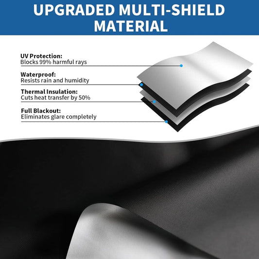 BKSAI Magnetic Blackout Blinds Window for Bedroom Traceless 300W x 145H cm