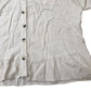River Island Linen Blend Button Up Shirt Women's Short Sleeve Cream Casual Top L