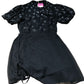 Black Dress Size 12 Women Embellished Short Puff Sleeve Stylish