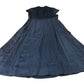 Midi Dress Women's Navy Blue Cap Sleeve Pleated Viscose UK18