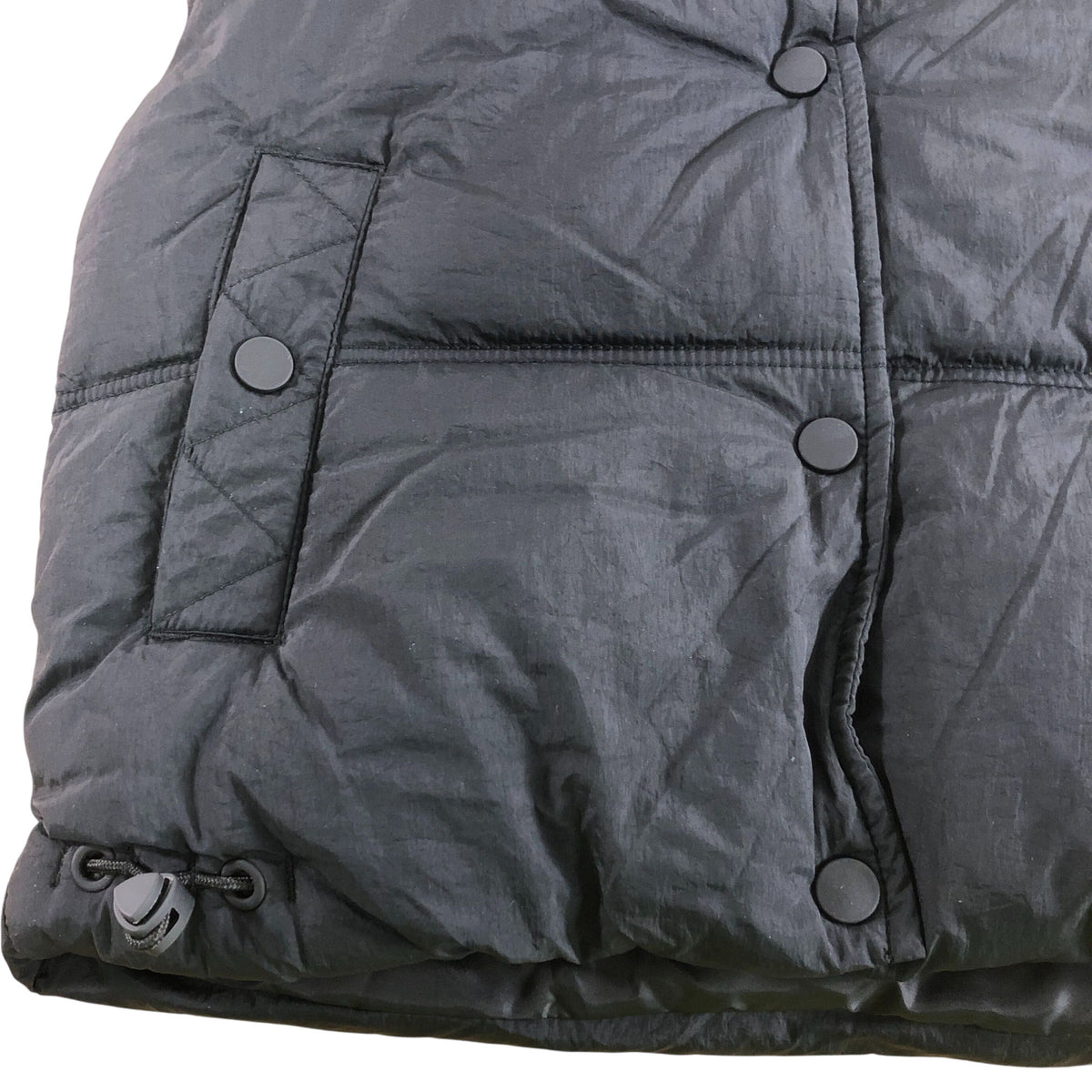 River Island Padded Hooded Vest UK7-8 Years Kids Black Outerwear