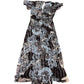 Brown Floral Print Maxi Dress Size 12