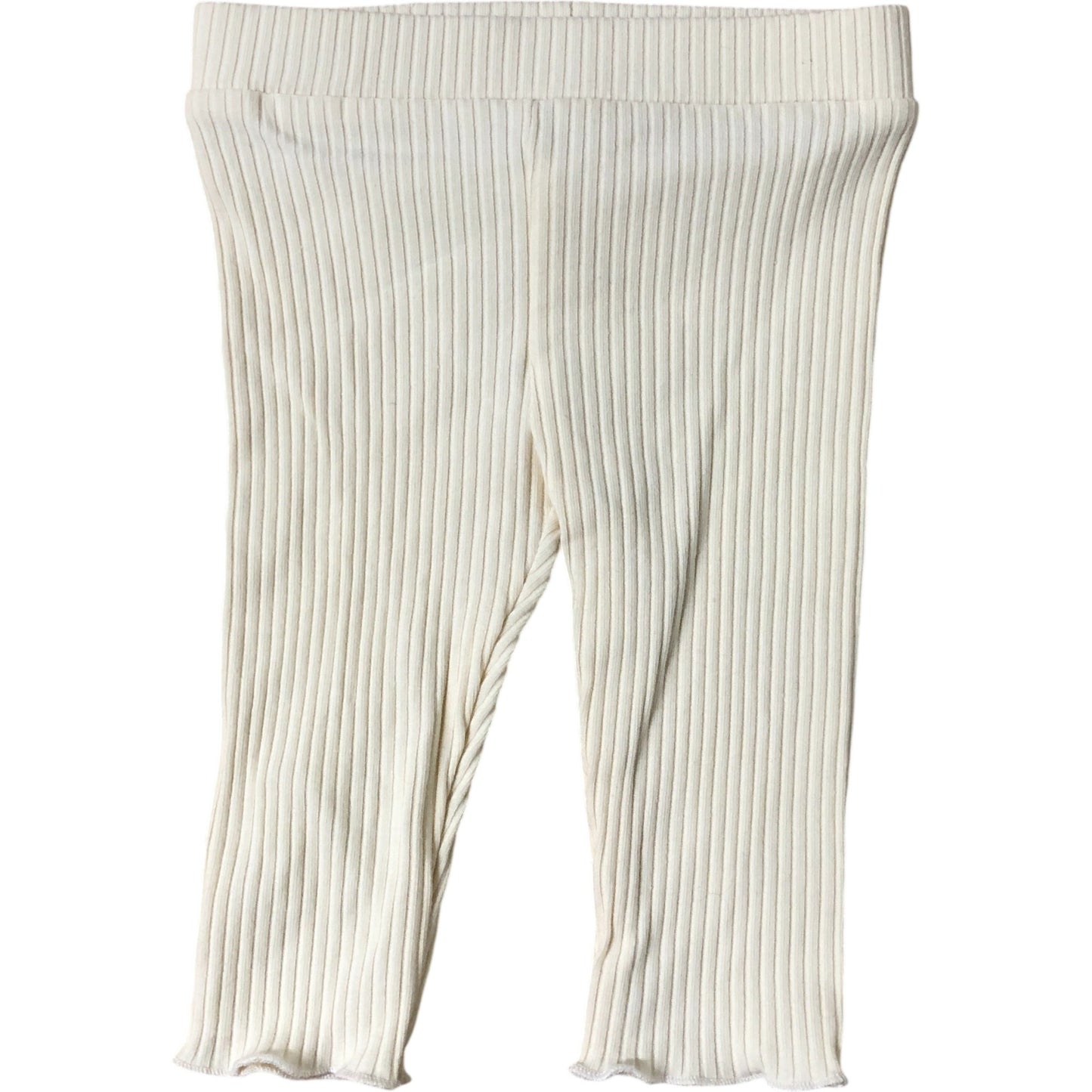 Baby Leggings 0-3 Months Cream Ribbed Design Soft Stretchy Fit