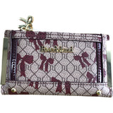 River Island Coin Purse Bow Pattern Beige/Red