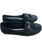 MecKiss Loafers UK4.5 Women's Comfy Flats Black With Gold Detail M1354 V2