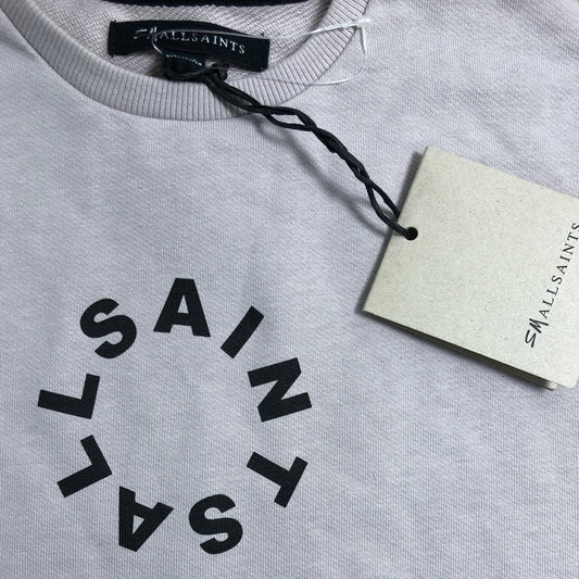 All Saints Sweatshirt Size 7-8 YRs Cropped Girls Lilac Cotton Crew Neck Fashion