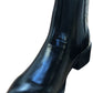 Chunky Heel Chelsea Boots UK Size 7 Women's Black Glossy Finish