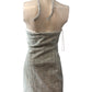 River Island Halter Neck Dress Size S Women's Light Blue Tweed Mini