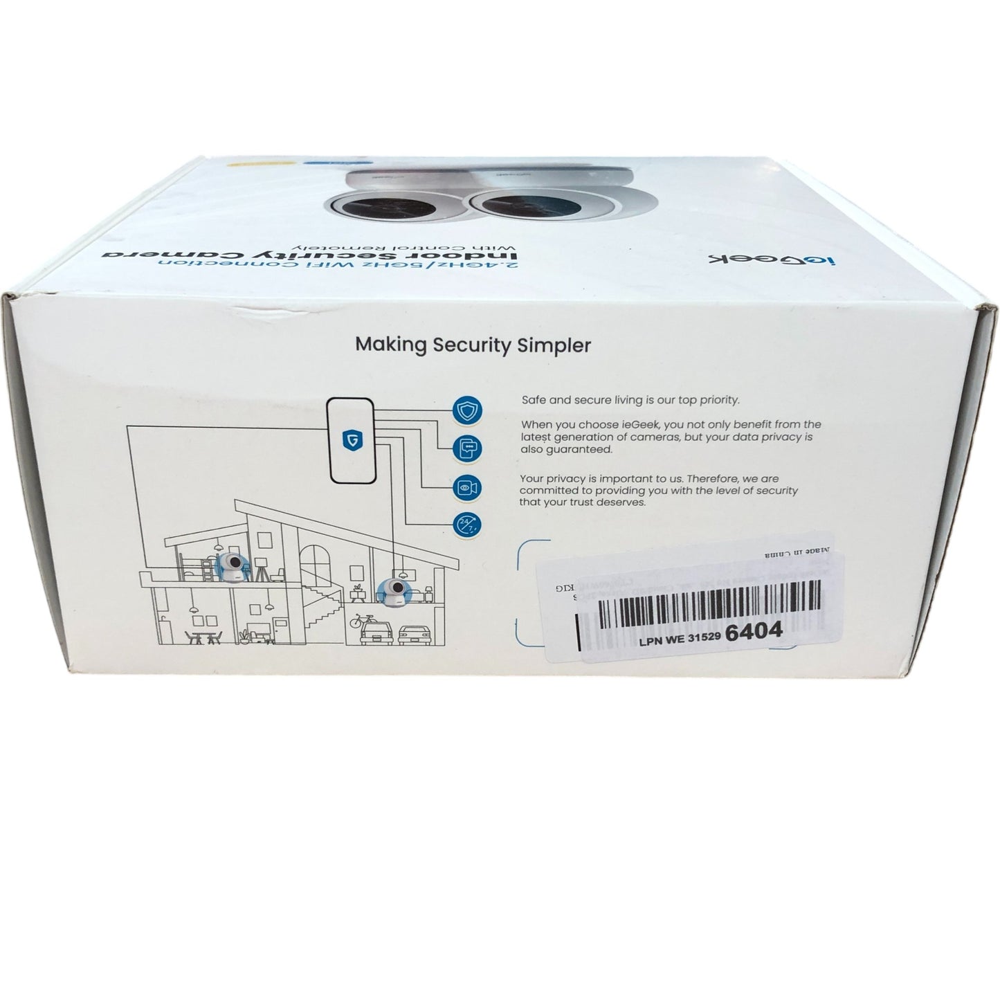 ieGeek Indoor WiFi Security Camera SC1 2 Pack QHD PTZ Camera with Auto Tracking