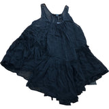 AllSaints Black Sheer Tiered Vest Top - Size 14