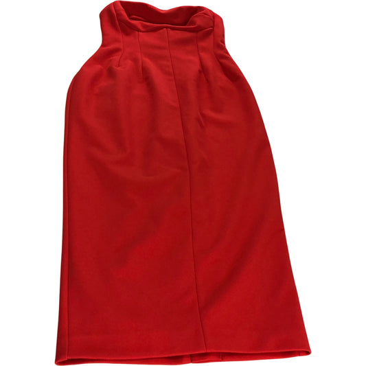 River Island Red Bodycon Dress UK12 Women's Sleeveless Midi Length