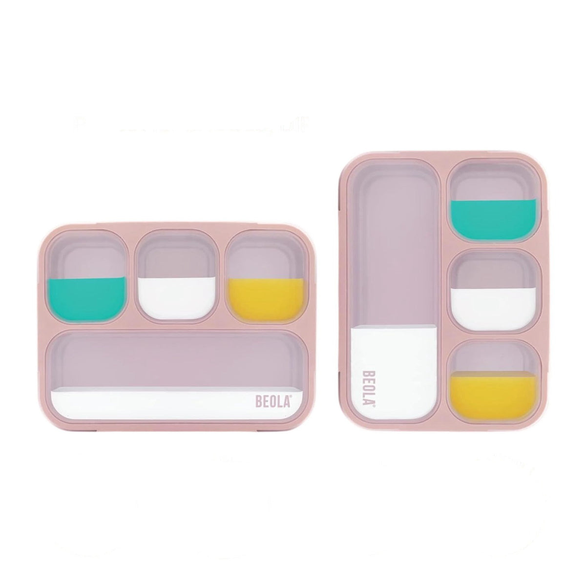 Beola 2 Pcs Bento Box Leakproof Meal Planner Set Combo Pink